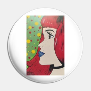 Red headed girl Pin