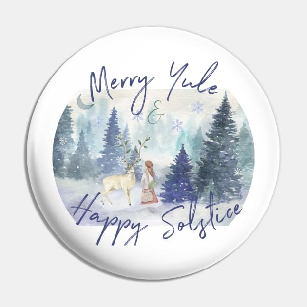 Merry Yule and Happy Solstice Pin by Dizzy Lizzy Dreamin