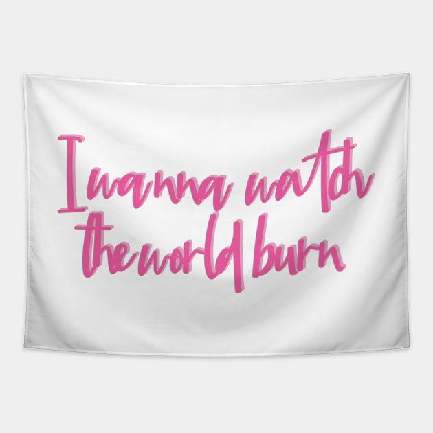 Mean Girls Watch the World Burn Tapestry by baranskini