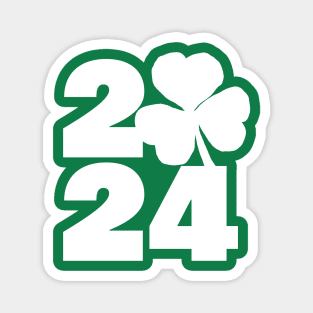 2024 St Patricks Day in White Magnet