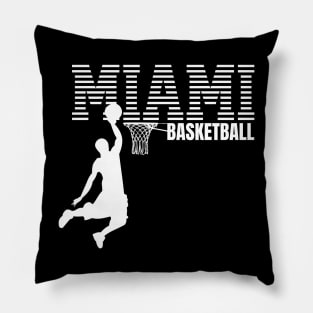 Miami Basketball Player Dunk Dunking T-Shirt Pillow