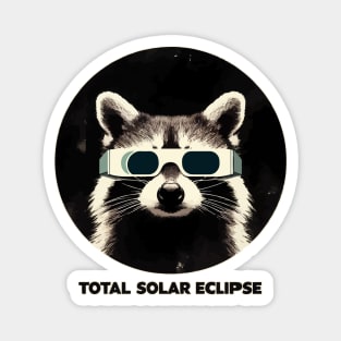 Total solar eclipse 2024 funny raccoon Magnet
