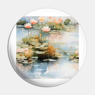 Monet Style Water Lilies 11 Pin