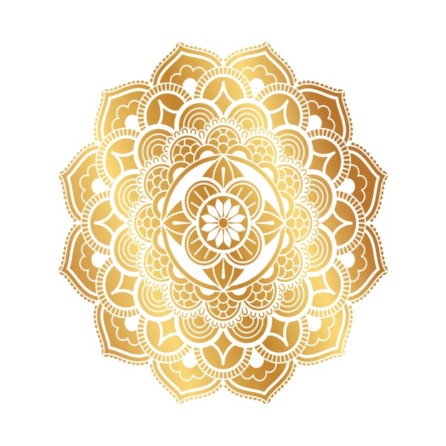 Gold Elegant Mandala by TiiShop