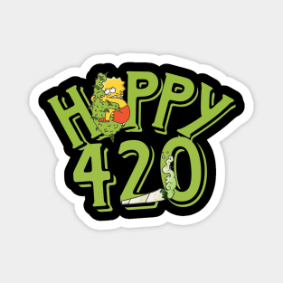 Happy 420 / Weed Lover Meme Magnet