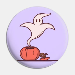 Ghost Genie and Pumpkin Pin