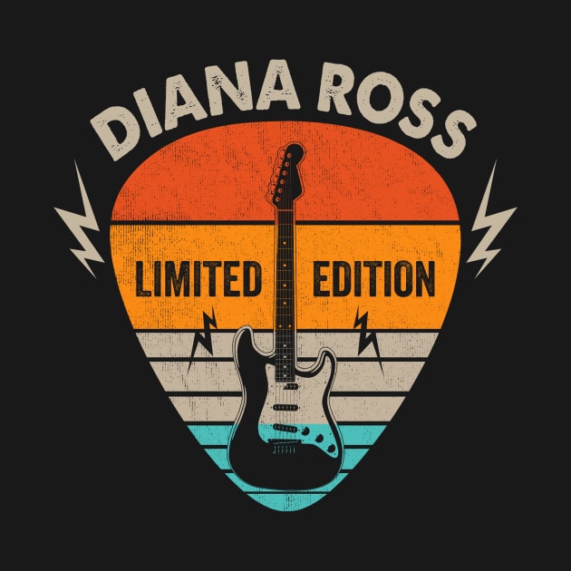 Vintage Diana Ross Name Guitar Pick Limited Edition Birthday by Monster Mask