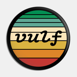 Retro Vulf Sunset Vulfpeck Design Pin