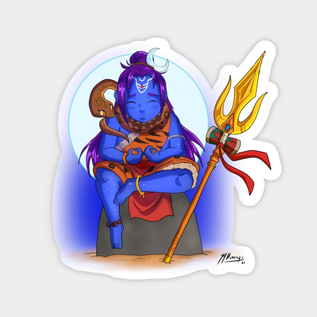 Little Shiva Meditating Magnet by jazylh