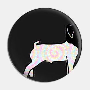 Rainbow Tie Dye Market Goat - NOT FOR RESALE WITHOUT PERMISSION Pin