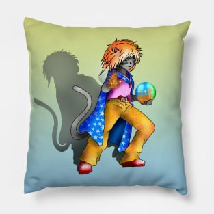 Cool hippy dungeons and dragons and cats sorcerer Pillow