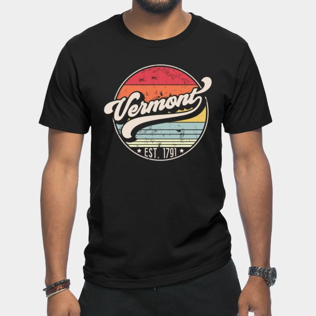 Discover Retro Vintage Vermont Design Est. 1791, VT, State Pride - Vintage Vermont - T-Shirt