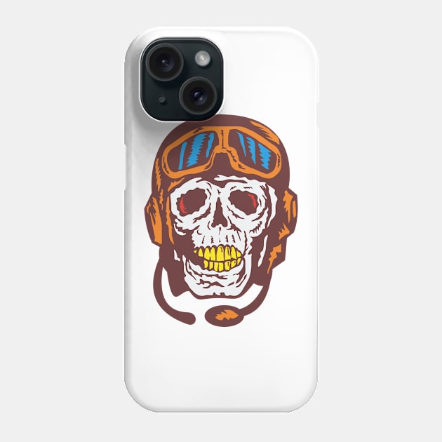 Pilot Skull (retro / vintage) Phone Case by Jetmike