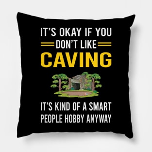 Smart People Hobby Caving Caver Spelunking Spelunker Speleology Pillow