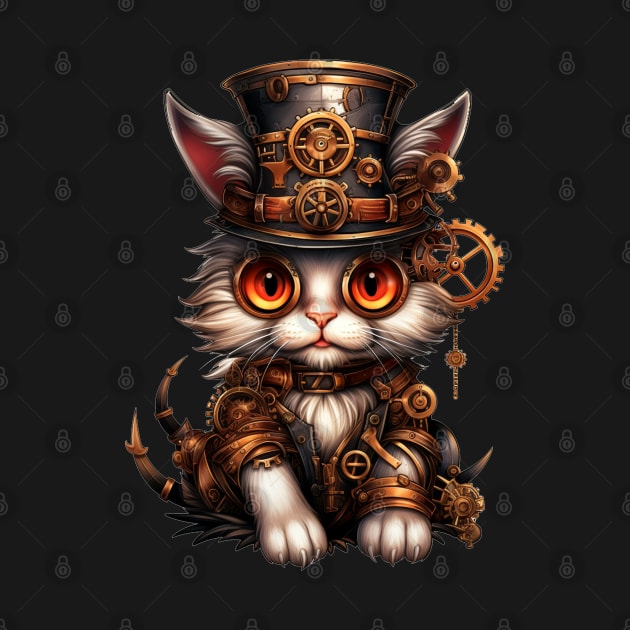 Cat Halloween Steampunk for Cat Lover by Omarzone