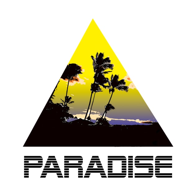 PARADISE ISLAND TSHIRT - MINIMALIST by JMPrint