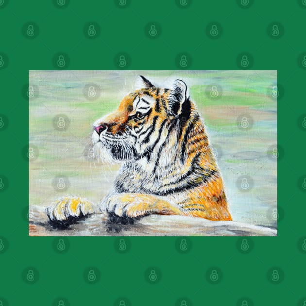 Curious Tiger Painting by ArtbyKirstenSneath