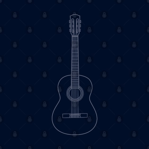 Classical Acoustic Guitar Outline by nightsworthy