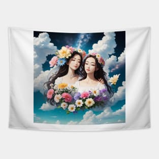 Celestial Blooms: Flowers in the Sky Tapestry