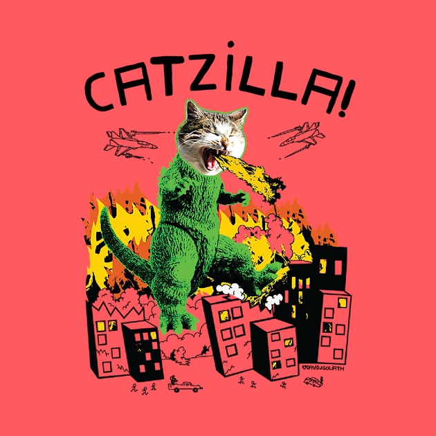 Catzilla by toddgoldmanart