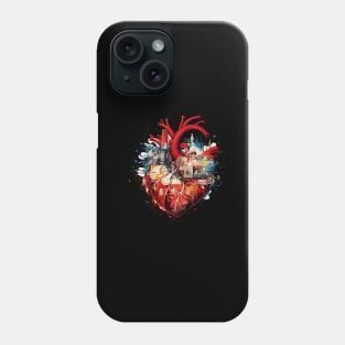 etched onto a  heart Phone Case