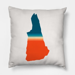 New Hampshire State Retro Map Pillow