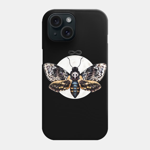 Skull moth Phone Case by Sitenkova