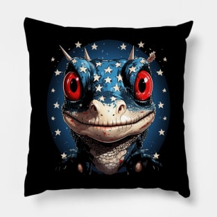 Patriotic Gecko Pillow