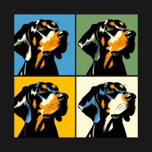 Black and Tan Coonhound Pop Art - Dog Lovers T-Shirt