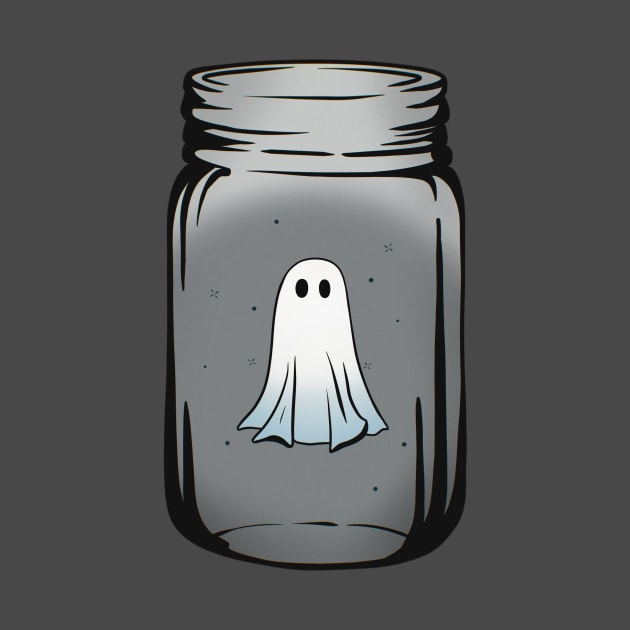 Apothecary Cute Ghost In A Witchy Jar by SkullFern