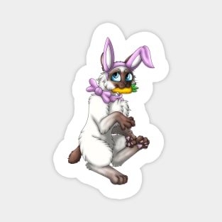 Bobtail BunnyCat: Chocolate Point (Pink) Magnet