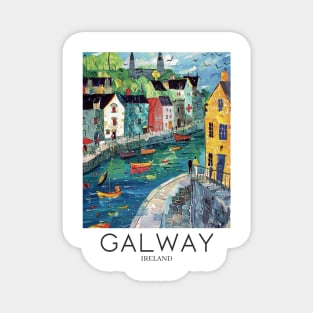 A Pop Art Travel Print of Galway - Ireland Magnet