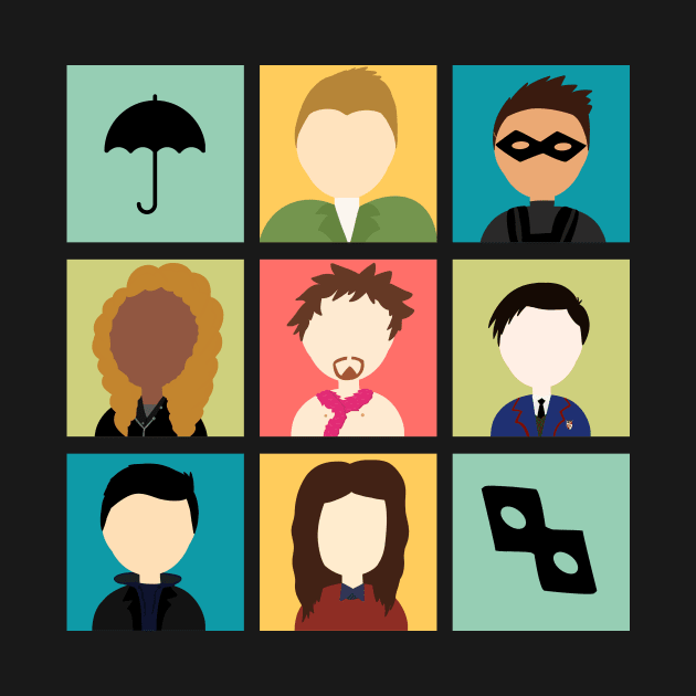 The Umbrella Academy Color Icons by byebyesally