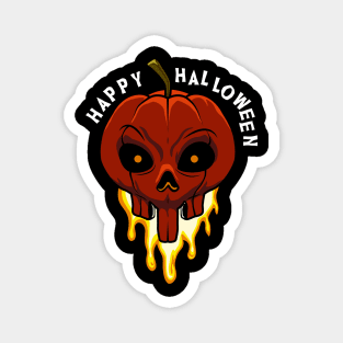 Skull Pumpkin Magnet