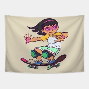 Skater Girl 80s Tapestry