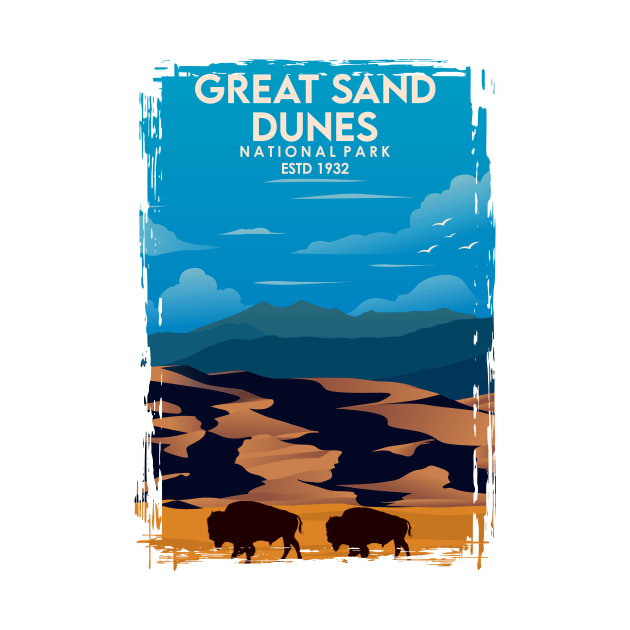 Great Sand Dunes National Park Travel Poster by jornvanhezik