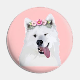 Pretty Samoyed Dog Pin