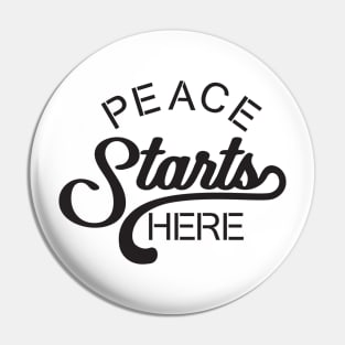 'Peace Starts Here' Radical Kindness Anti Bullying Shirt Pin