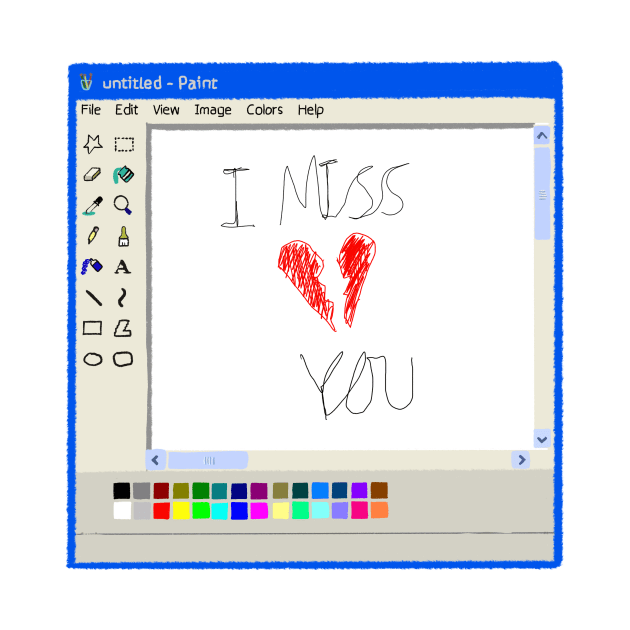 I miss you Ms paint drawing by Cyniclothes