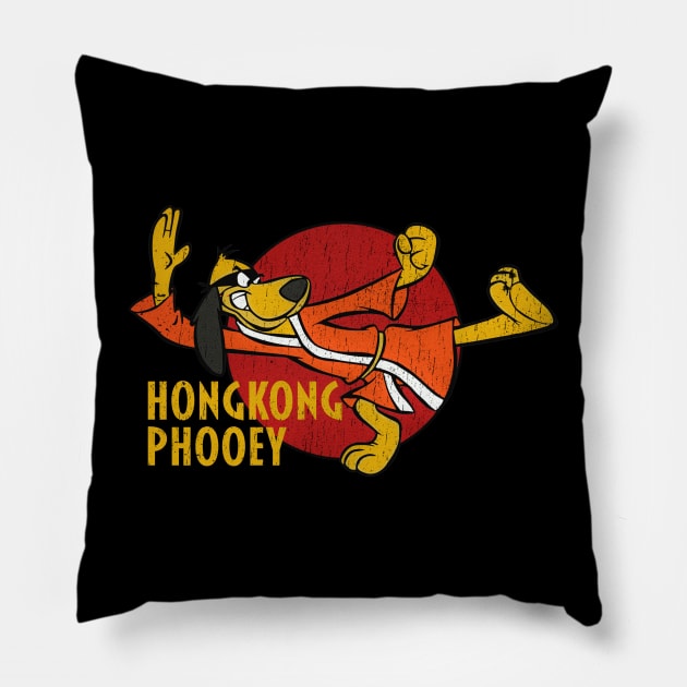 Hong Kong Phooey - Kungfu Grunge Retro Pillow by Frame sky aesthetic