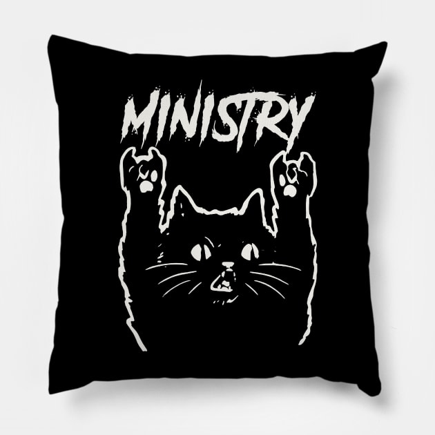 ministry metal cat Pillow by bubur ayam