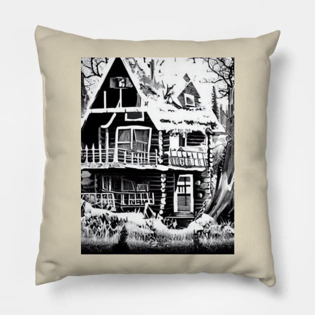 Cabin in the Woods Pillow by KOPERNIKO SHOP