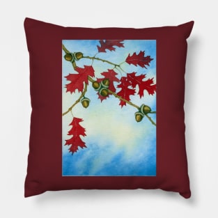 RED OAK TREE TREES NATURE ACORNS WOOD FOREST Pillow