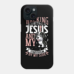 Jesus and dog - Stabyhoun Phone Case