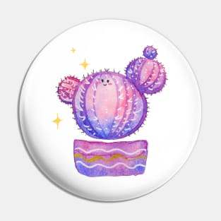 Cute Pink Purple Cactus Pin