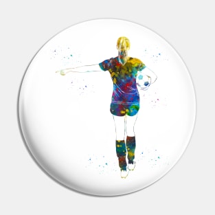 Soccer Player Girl Pin