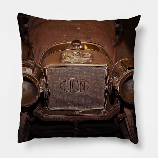 1911 lion peugeot VC 3 Pillow by hottehue