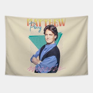 Matthew Perry 1987s Retro Aesthetic Fan Art Tapestry