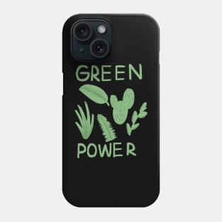 Green Power Cute Plant T-shirt Design Phone Case