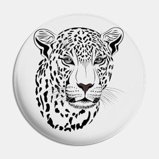 Funny T-Shirt Leopard Face Pin